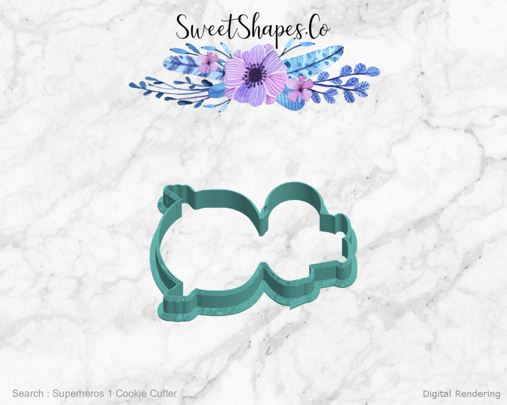 Superheros 1 Cookie Cutter — left view
