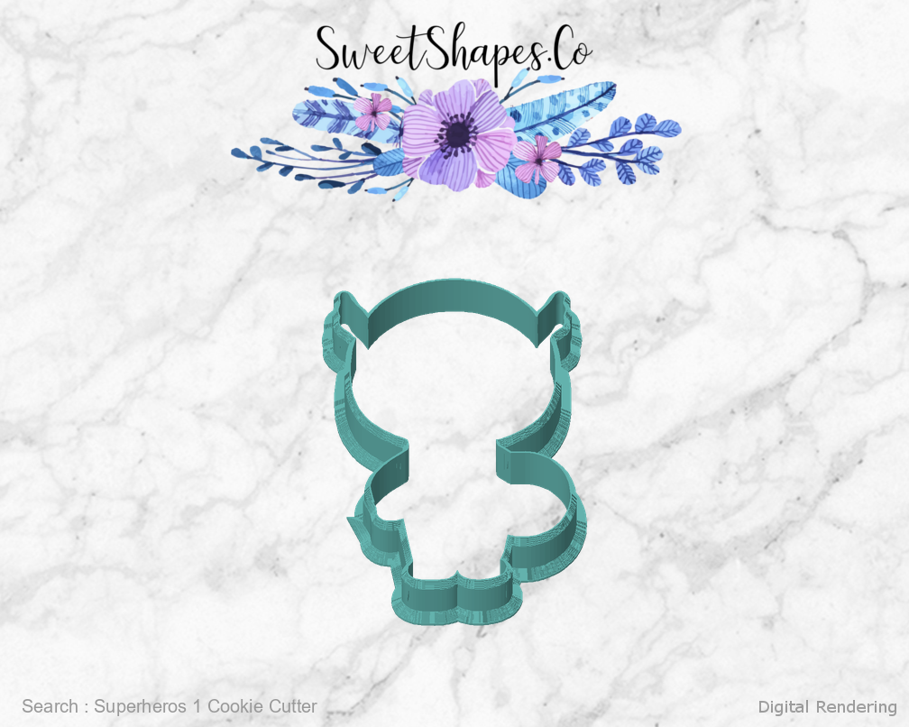 Superheros 1 Cookie Cutter — front view