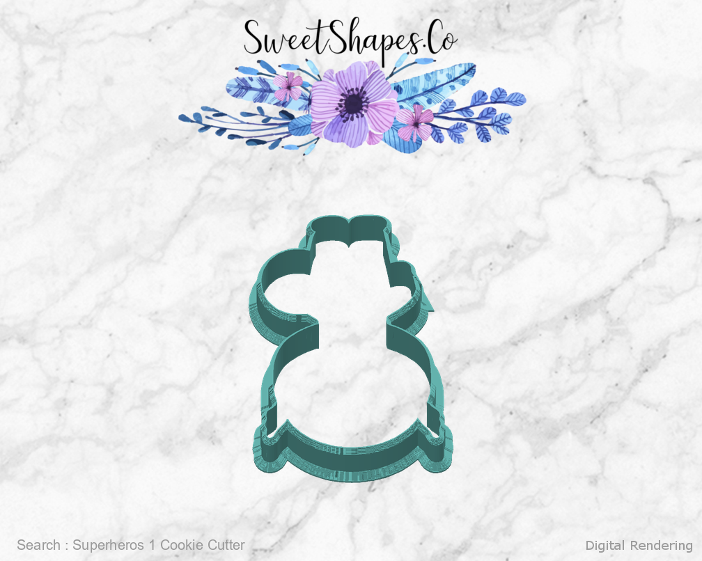 Superheros 1 Cookie Cutter — back view