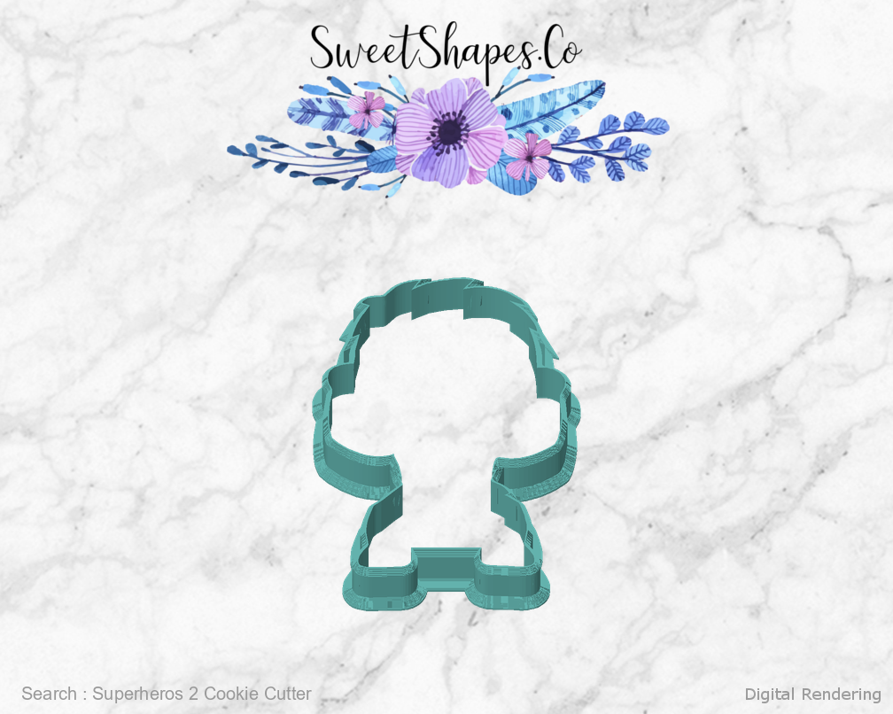 Superheros 2 Cookie Cutter — front view