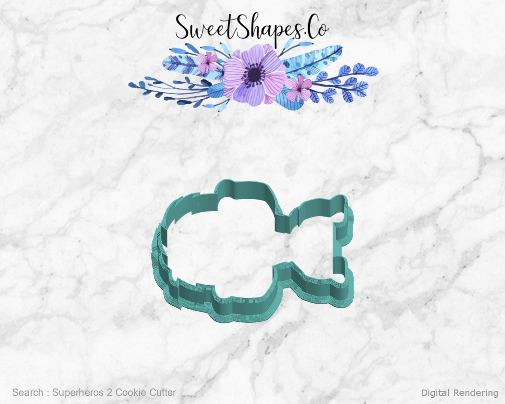 Superheros 2 Cookie Cutter — left view