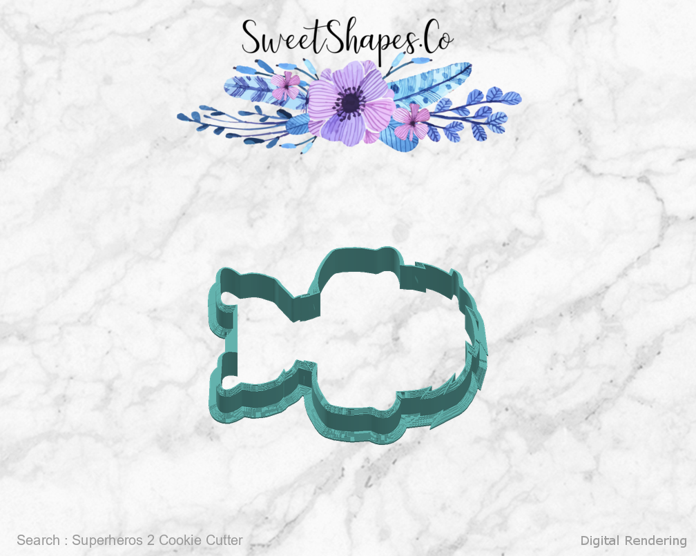 Superheros 2 Cookie Cutter — right view