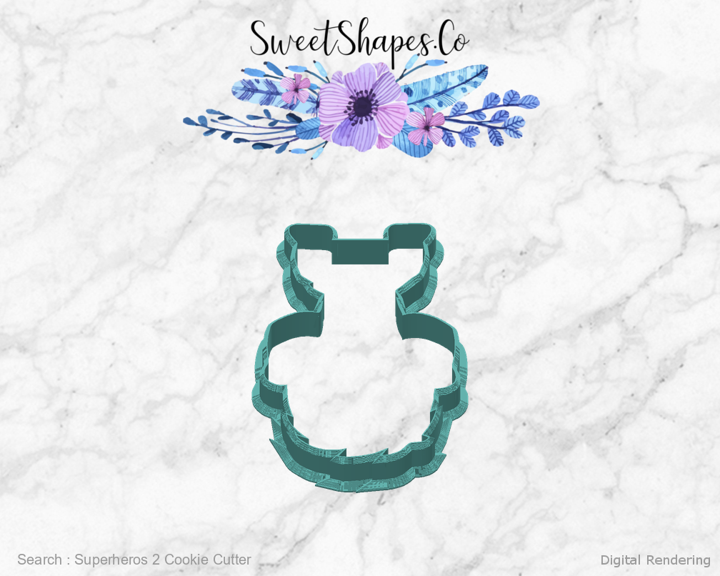 Superheros 2 Cookie Cutter — back view
