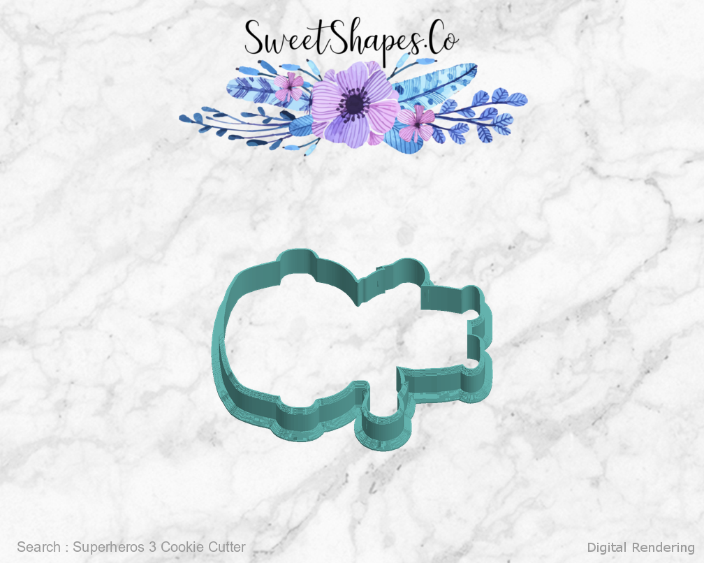 Superheros 3 Cookie Cutter — left view