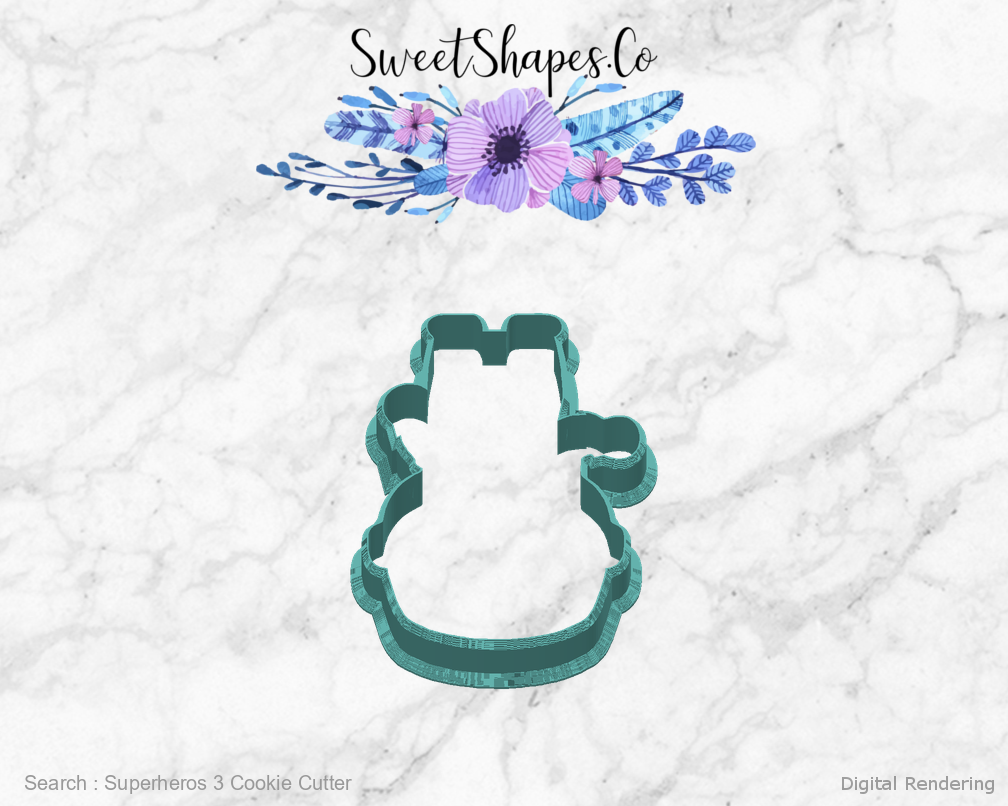 Superheros 3 Cookie Cutter — back view