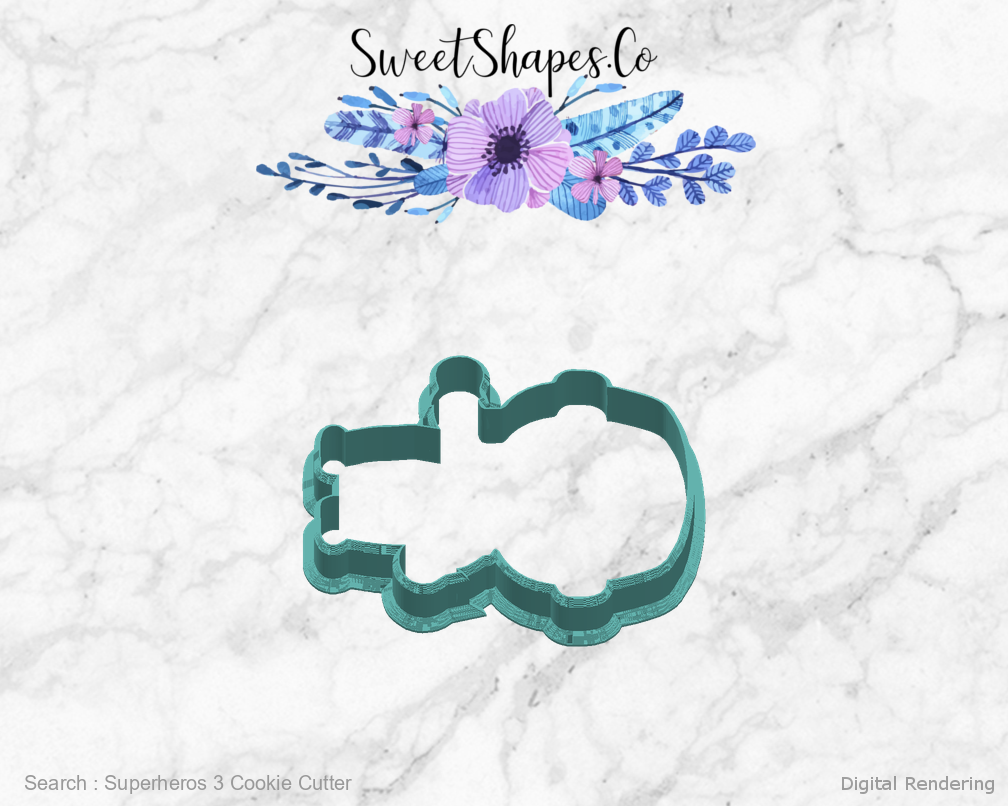 Superheros 3 Cookie Cutter — right view