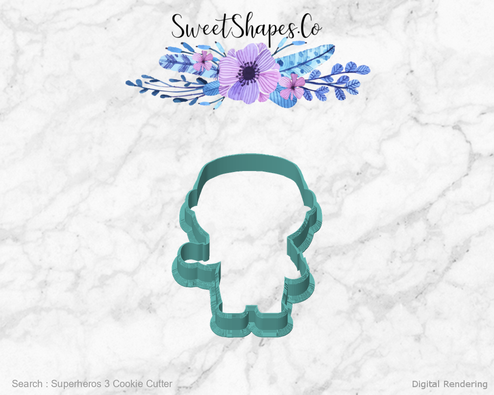 Superheros 3 Cookie Cutter — front view