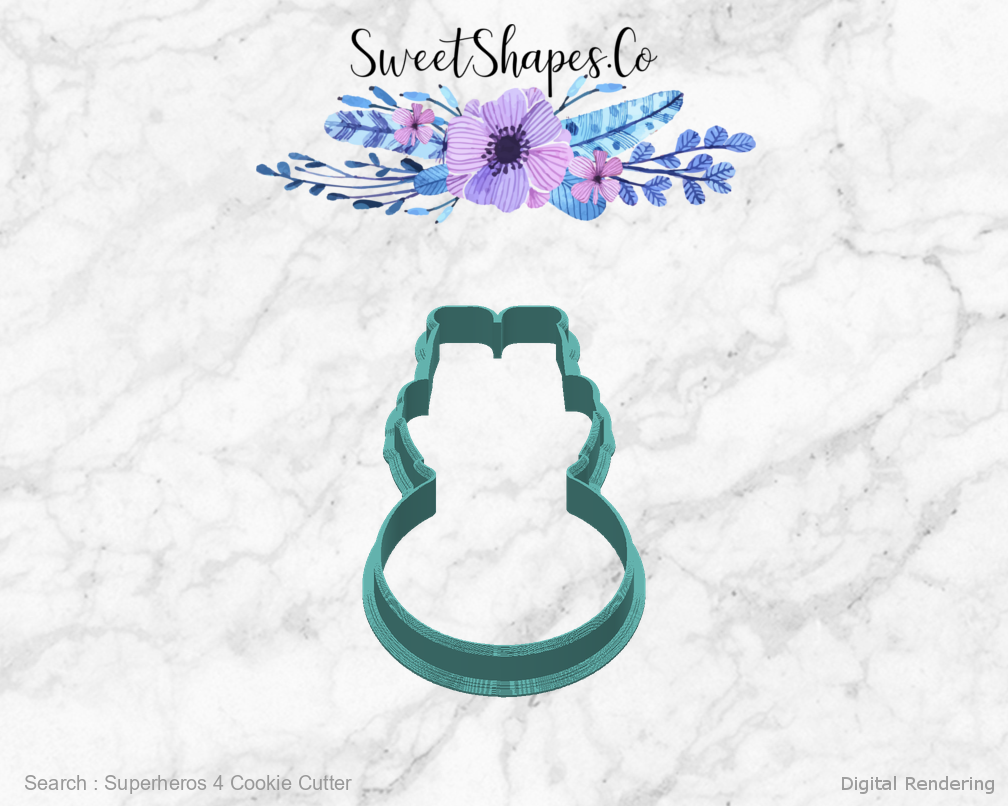 Superheros 4 Cookie Cutter — back view