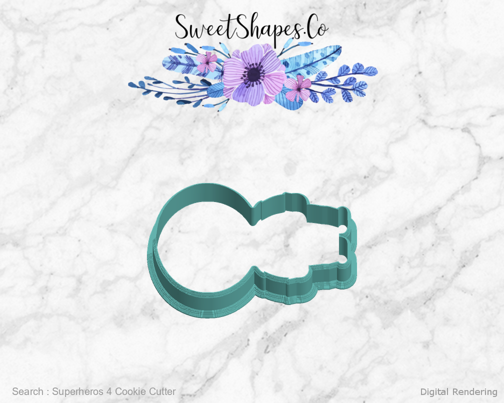Superheros 4 Cookie Cutter — left view