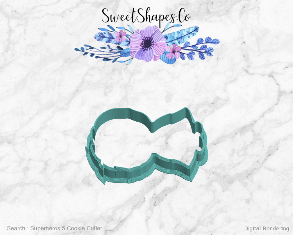 Superheros 5 Cookie Cutter — left view
