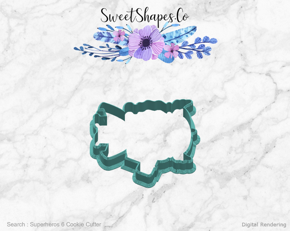 Superheros 6 Cookie Cutter — right view