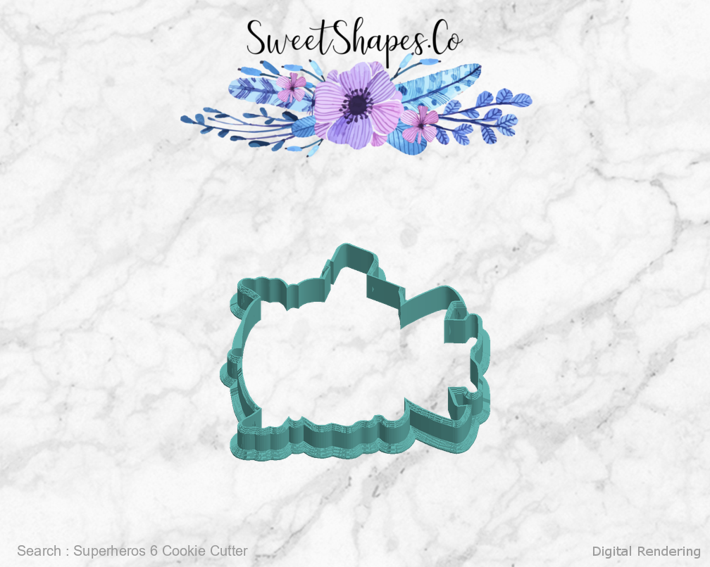Superheros 6 Cookie Cutter — left view