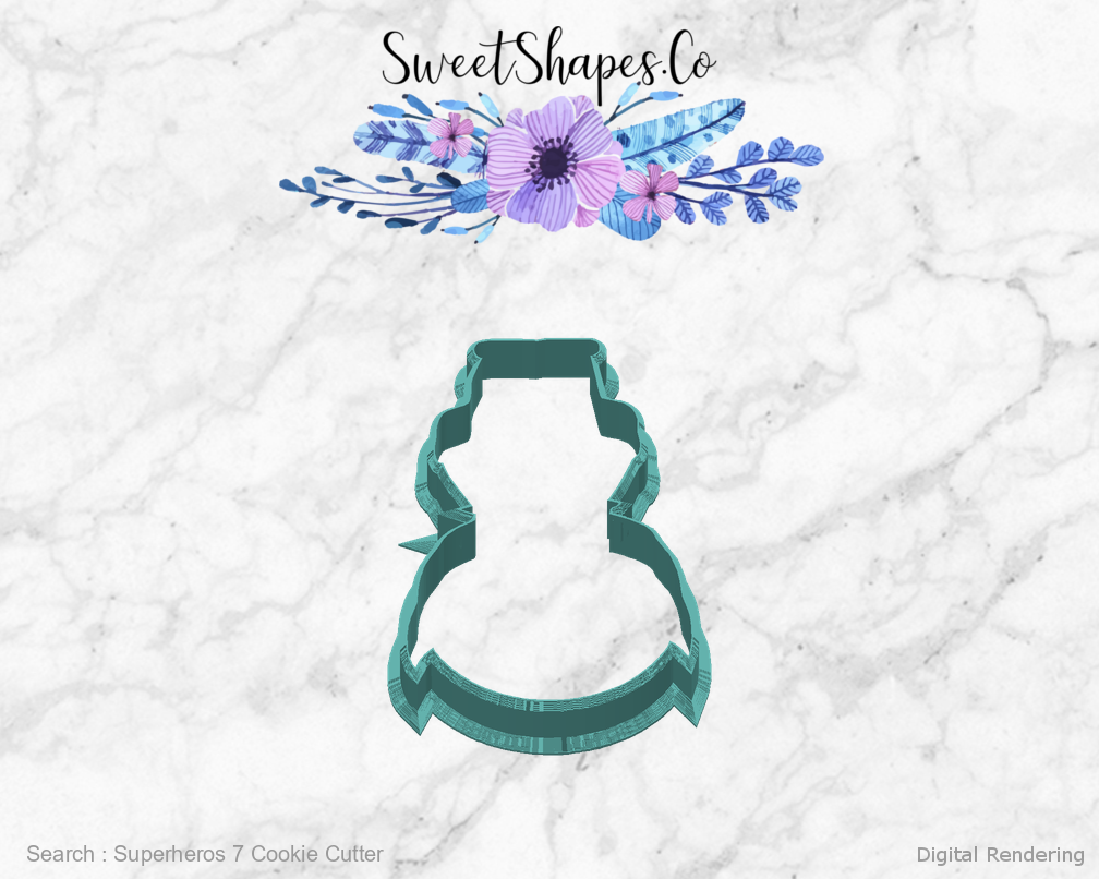 Superheros 7 Cookie Cutter — back view