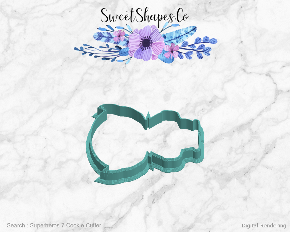 Superheros 7 Cookie Cutter — left view