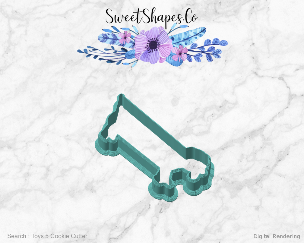 Toys 5 Cookie Cutter — angled front view