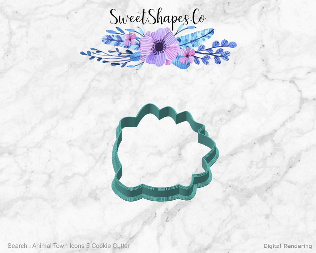 Animal Town Icons 5 Cookie Cutter — angled front view