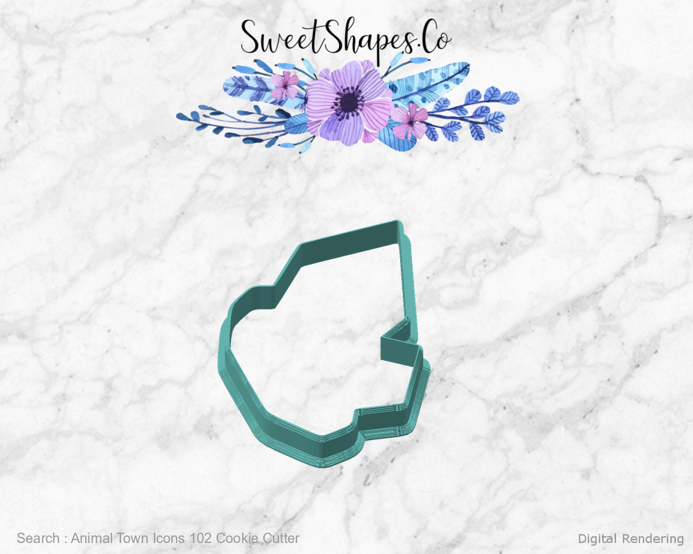 Animal Town Icons 102 Cookie Cutter — angled front view