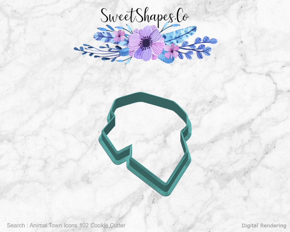 Animal Town Icons 102 Cookie Cutter — back view