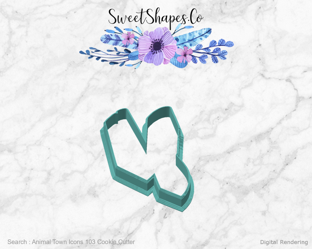 Animal Town Icons 103 Cookie Cutter — angled front view