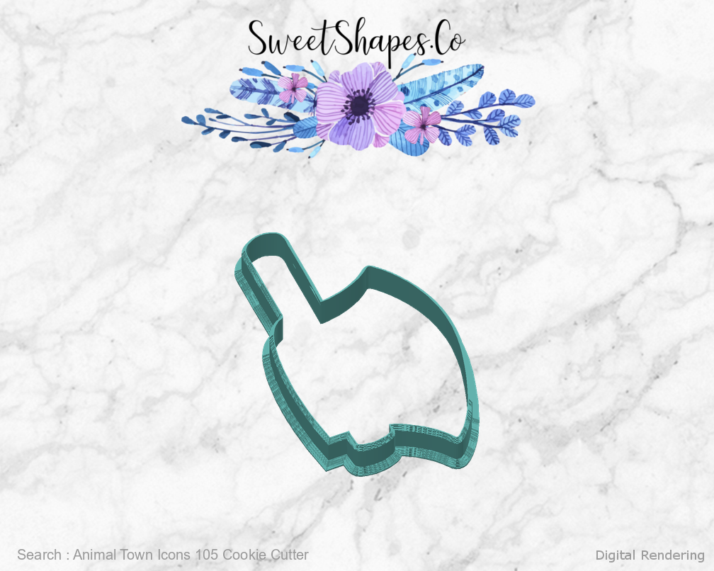 Animal Town Icons 105 Cookie Cutter — back view