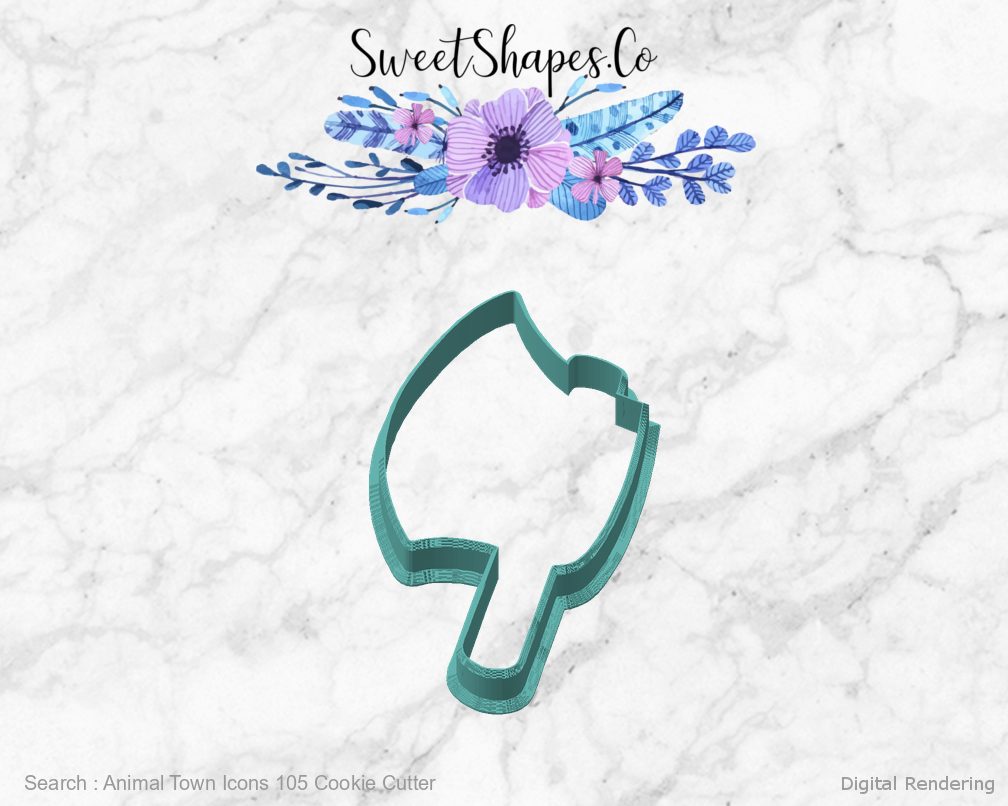 Animal Town Icons 105 Cookie Cutter — angled front view