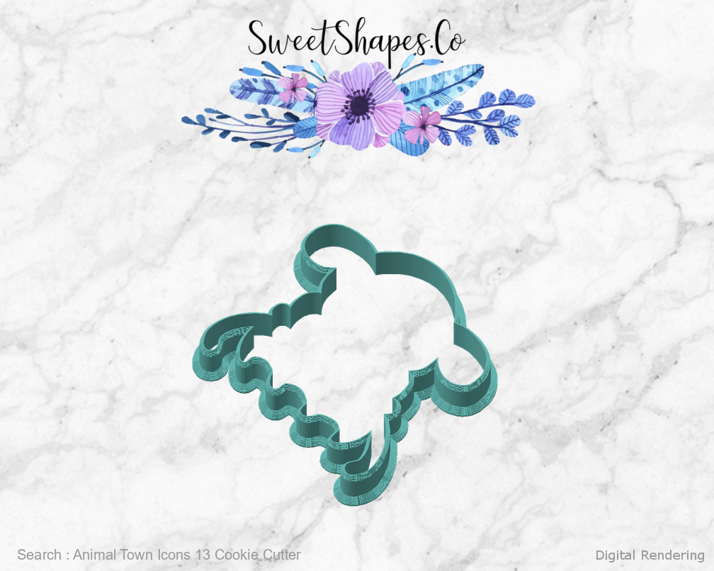 Animal Town Icons 13 Cookie Cutter — angled front view
