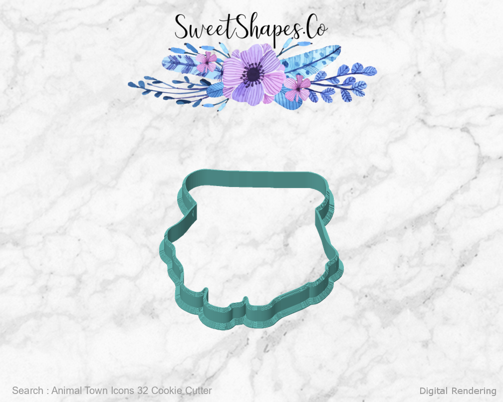 Animal Town Icons 32 Cookie Cutter — front view