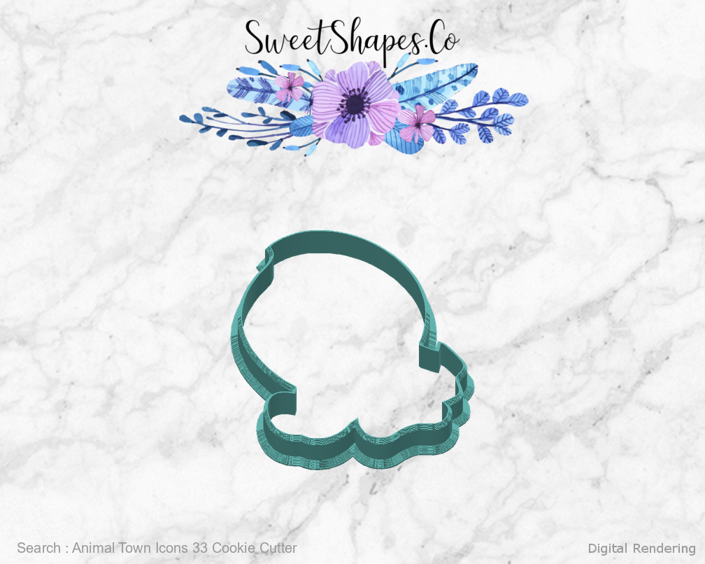 Animal Town Icons 33 Cookie Cutter — back view