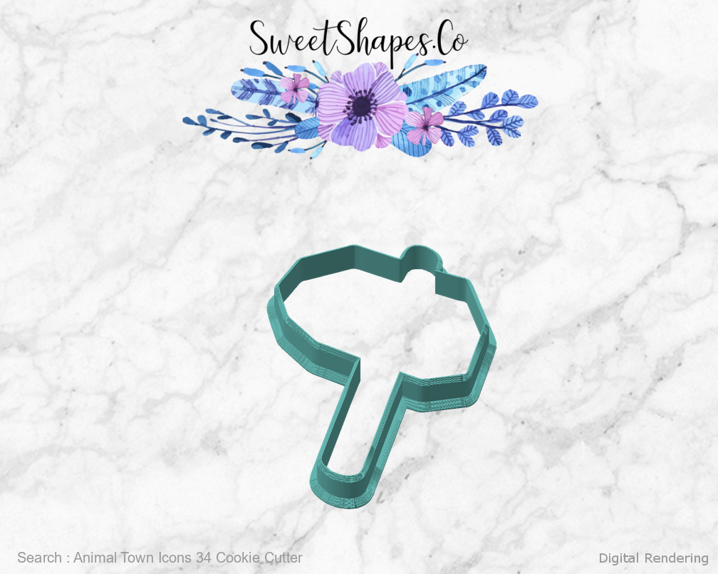 Animal Town Icons 34 Cookie Cutter — angled front view