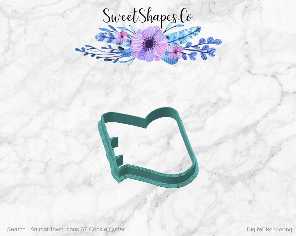 Animal Town Icons 37 Cookie Cutter — angled front view