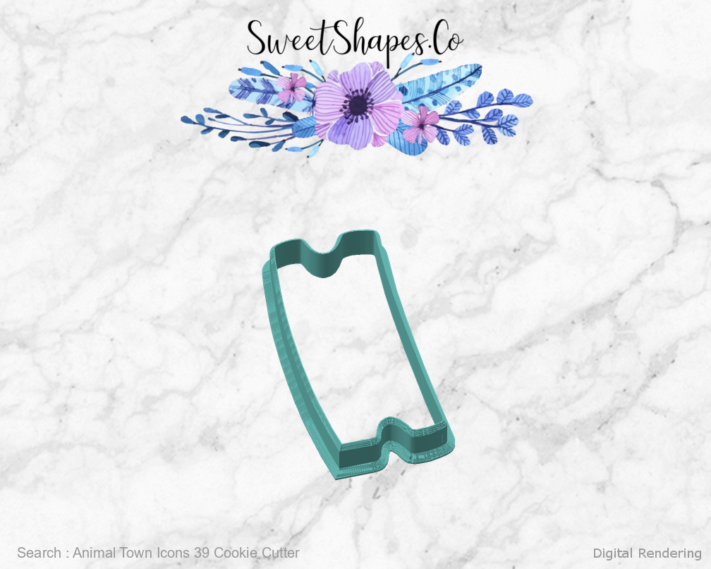 Animal Town Icons 39 Cookie Cutter — angled front view