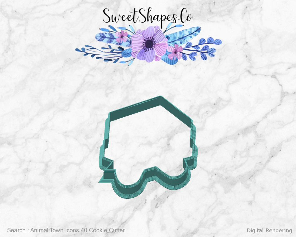 Animal Town Icons 40 Cookie Cutter — back view