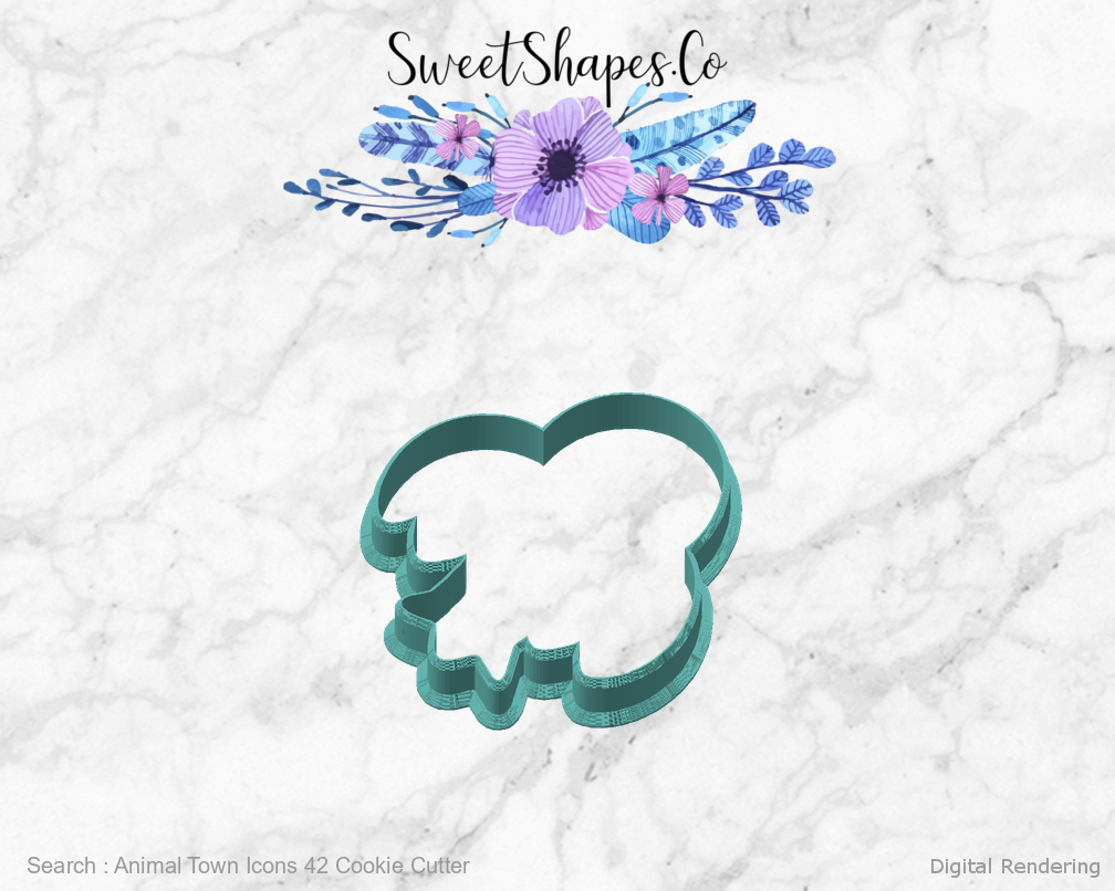 Animal Town Icons 42 Cookie Cutter — angled front view
