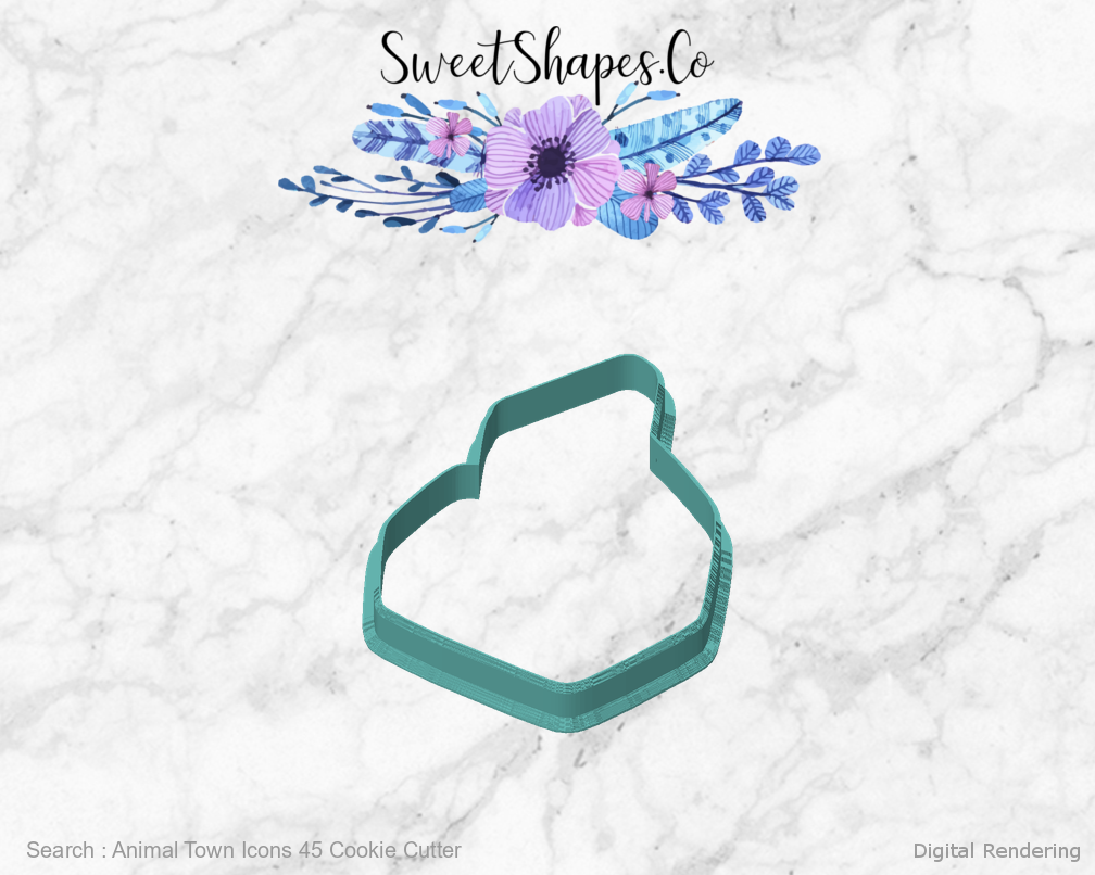 Animal Town Icons 45 Cookie Cutter — front view