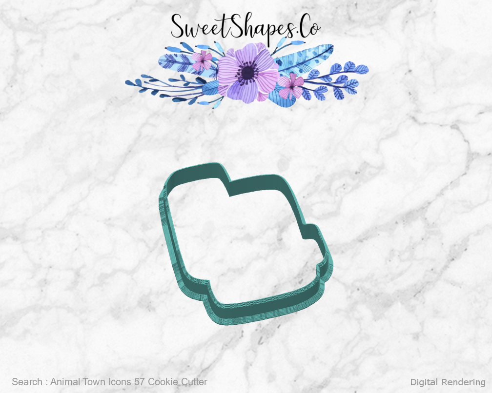 Animal Town Icons 57 Cookie Cutter — back view