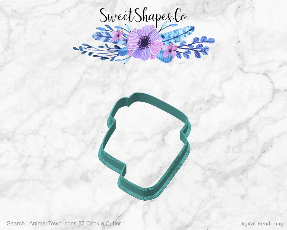 Animal Town Icons 57 Cookie Cutter — angled front view