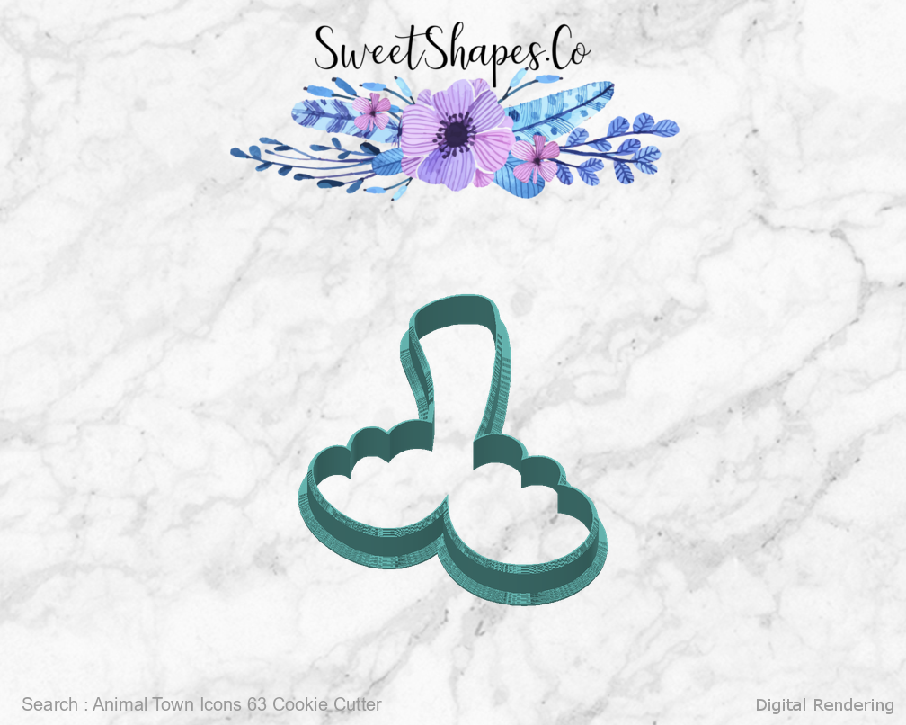 Animal Town Icons 63 Cookie Cutter — back view