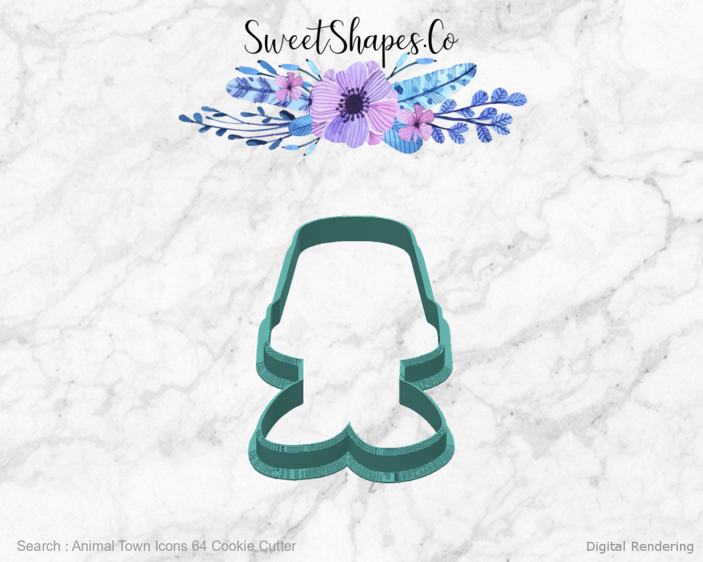 Animal Town Icons 64 Cookie Cutter — back view