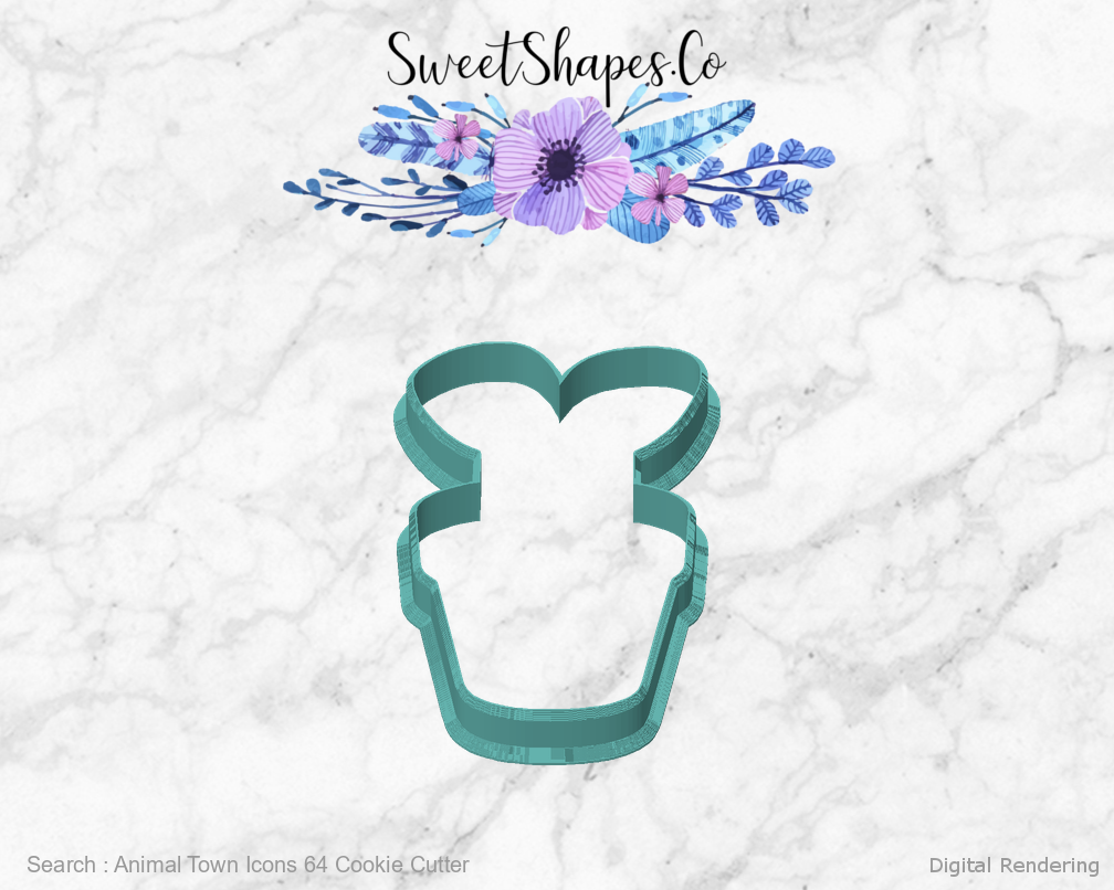Animal Town Icons 64 Cookie Cutter — front view
