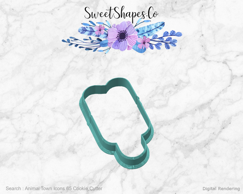 Animal Town Icons 65 Cookie Cutter — angled front view