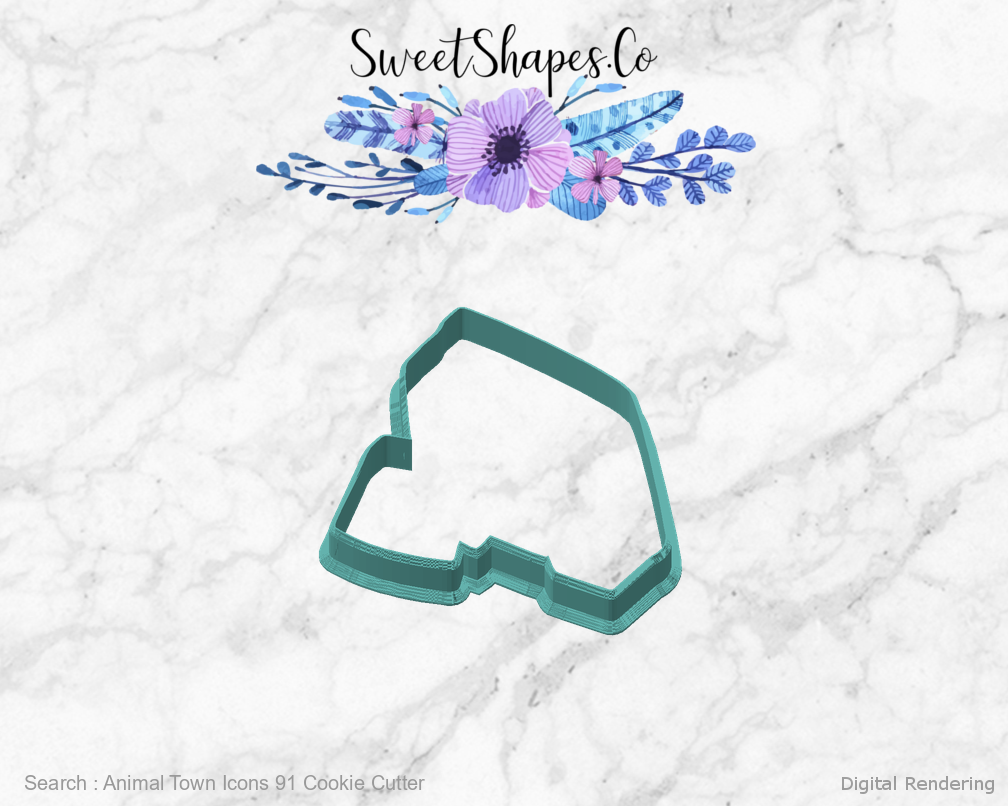 Animal Town Icons 91 Cookie Cutter — angled front view