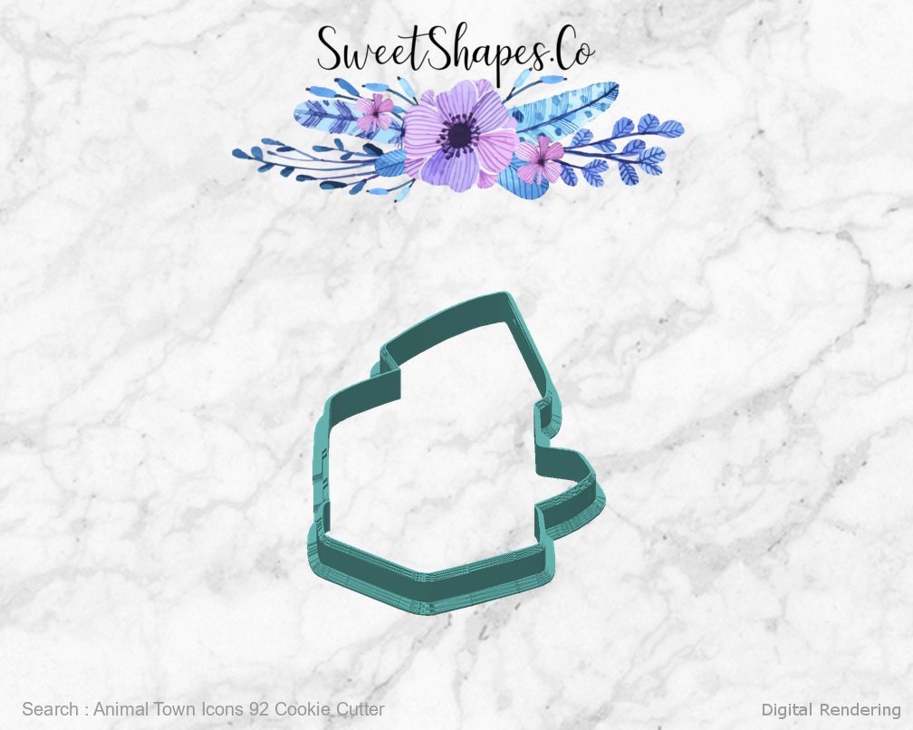 Animal Town Icons 92 Cookie Cutter — back view