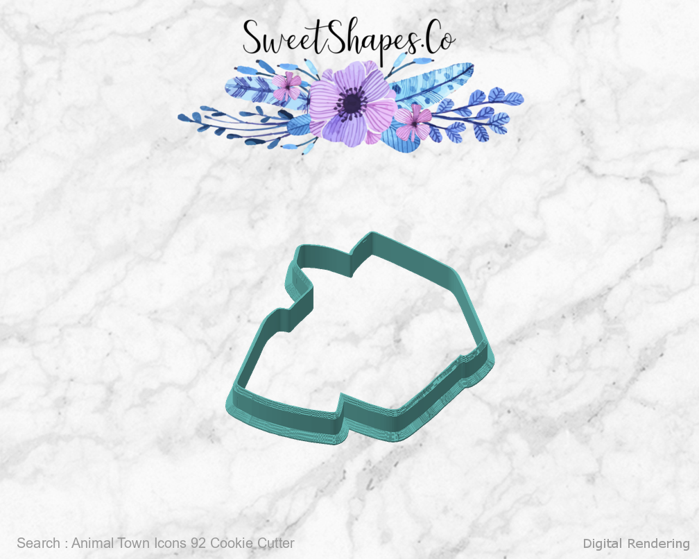 Animal Town Icons 92 Cookie Cutter — angled front view