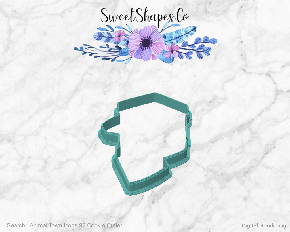 Animal Town Icons 92 Cookie Cutter — front view