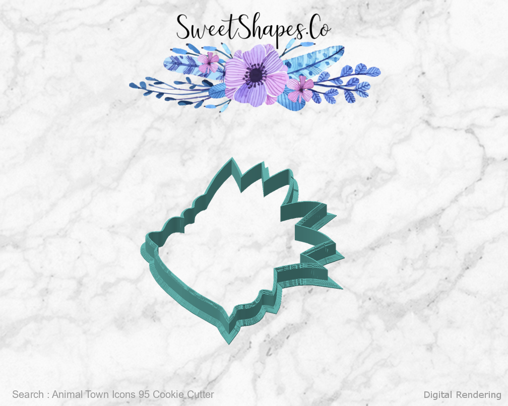 Animal Town Icons 95 Cookie Cutter — angled front view