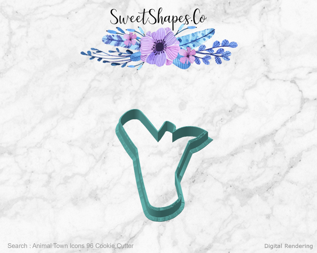 Animal Town Icons 96 Cookie Cutter — angled front view