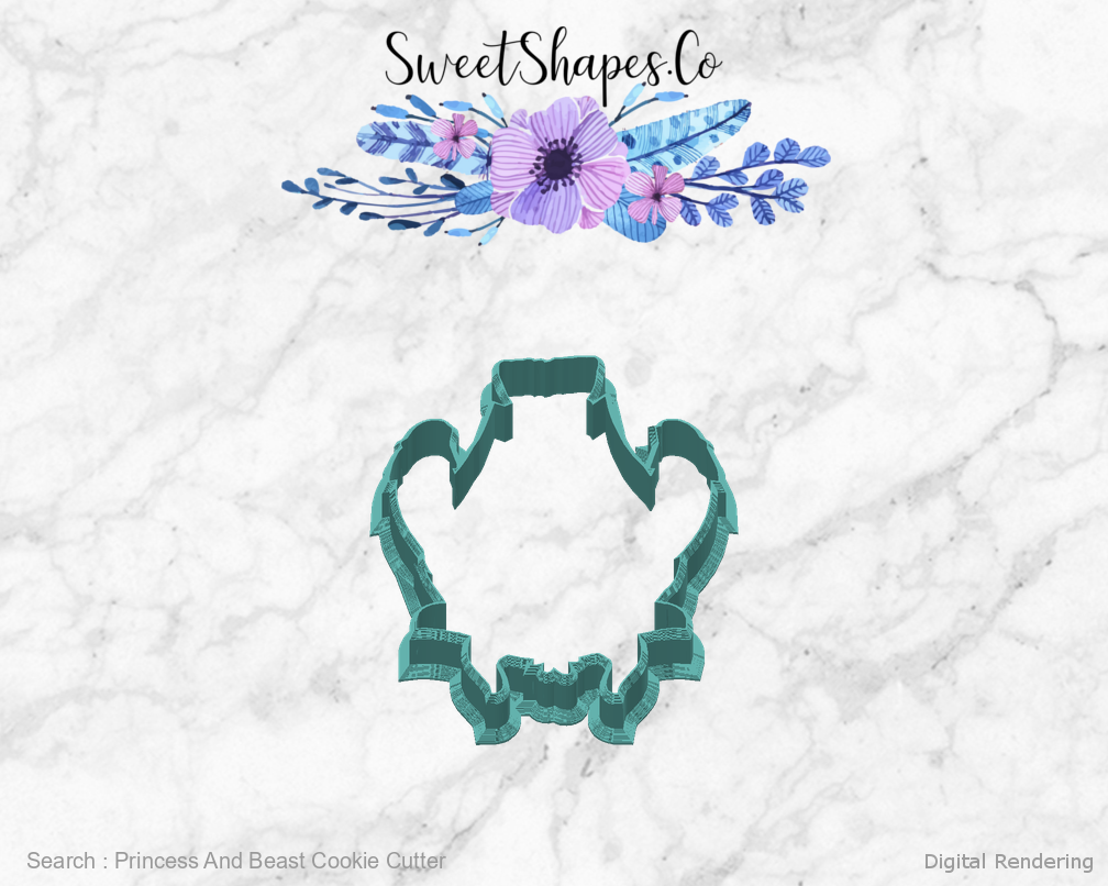 Princess And Beast Cookie Cutter — back view