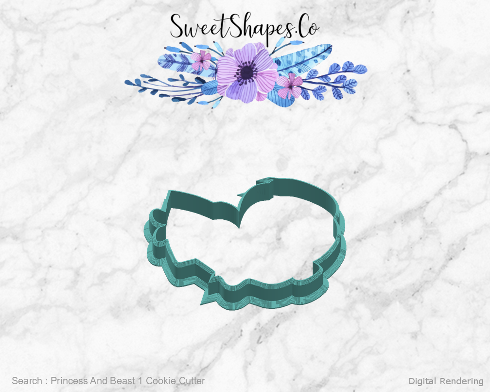 Princess And Beast 1 Cookie Cutter — right view