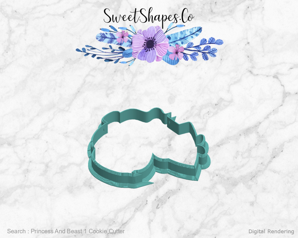 Princess And Beast 1 Cookie Cutter — left view