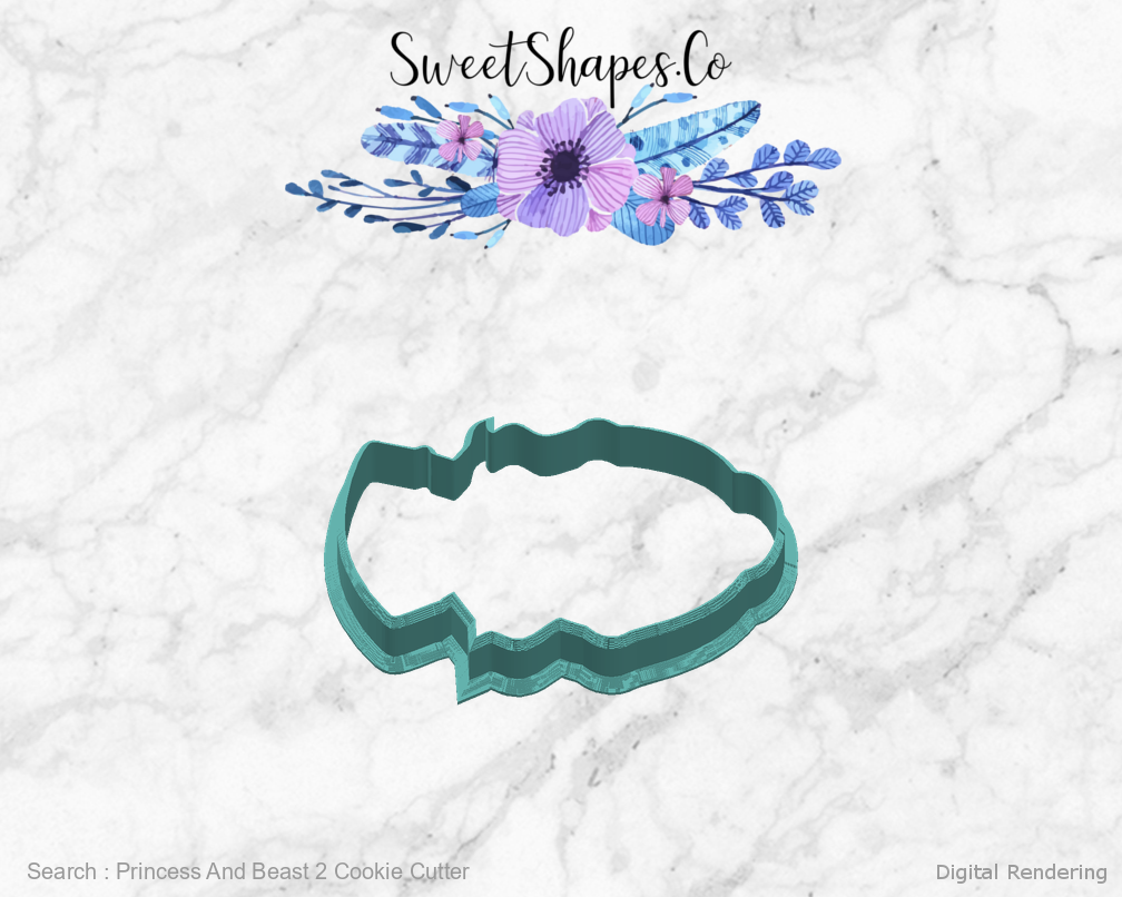 Princess And Beast 2 Cookie Cutter — right view